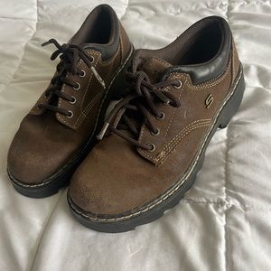 Like new. Sketcher oxfords in brown. Size 9.